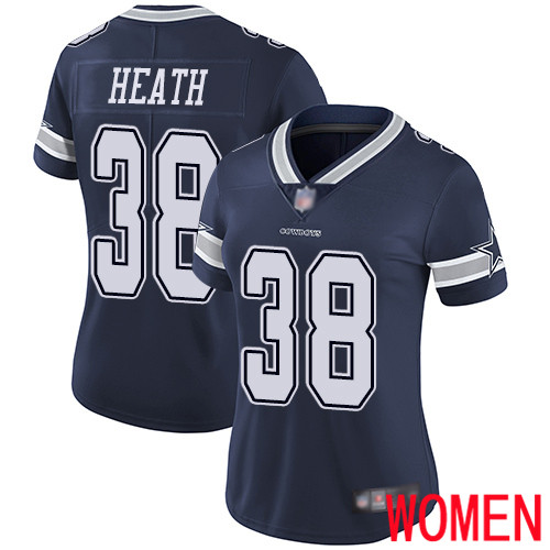 Women Dallas Cowboys Limited Navy Blue Jeff Heath Home #38 Vapor Untouchable NFL Jersey